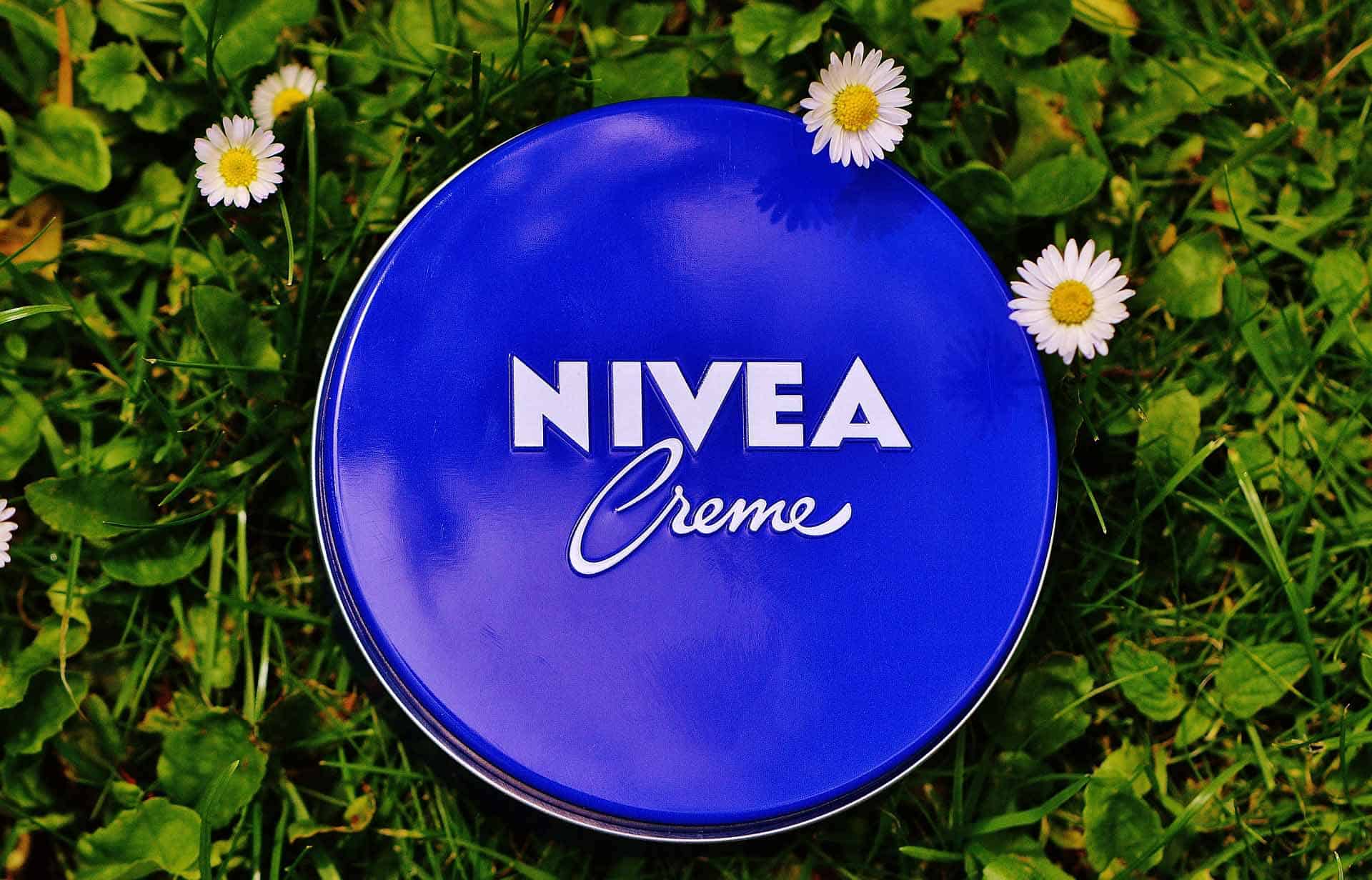 nivea cream on grass