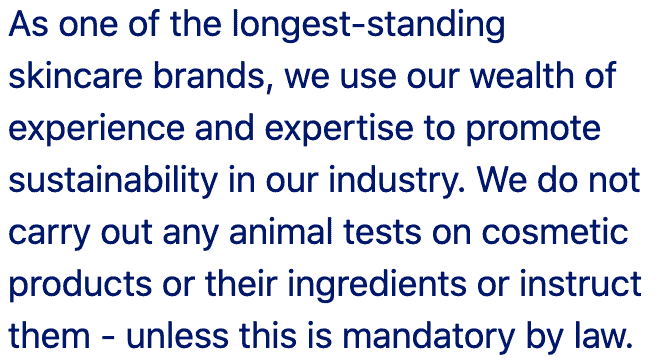 nivea animal testing statement