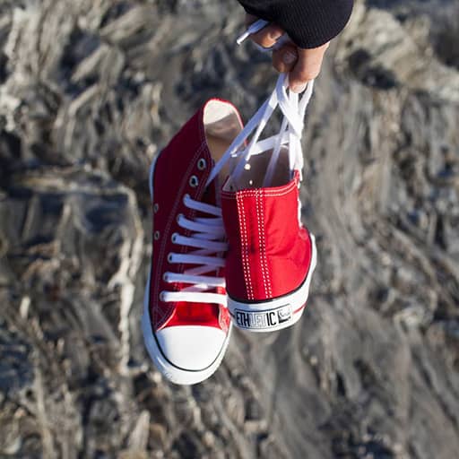 ethletic red vegan shoes with converse style