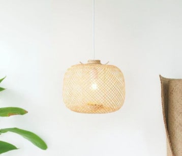 orientalbazar beige bamboo lamp shade