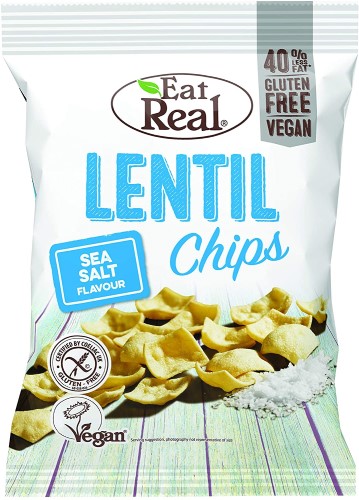 eat real lentil chips sea salt flavour