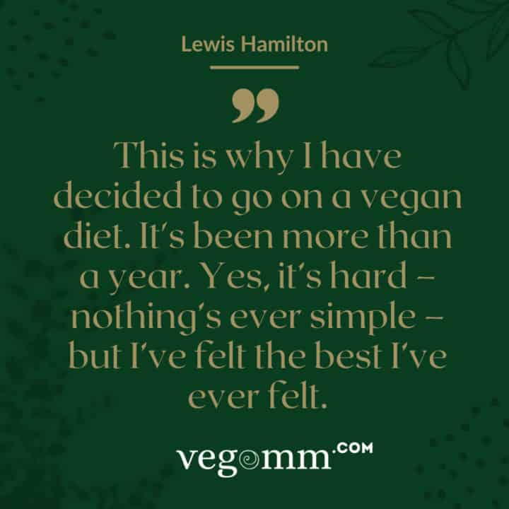vegan quotes - Lewis Hamilton